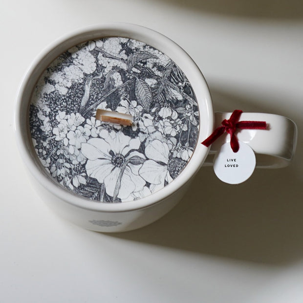 Live Loved Ceramic Mug Candle