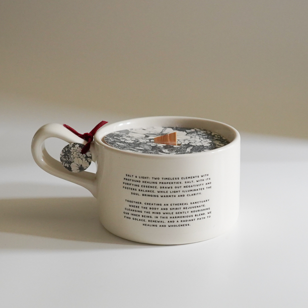 Salt and Light Ceramic Mug Candle